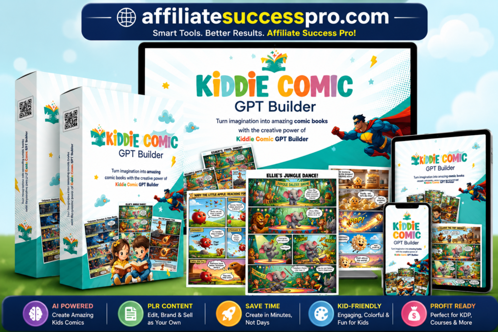Kiddie Comic GPT Builder Review 2026 – Create, Brand & Sell AI-Generated Kids' Comics with PLR Rights