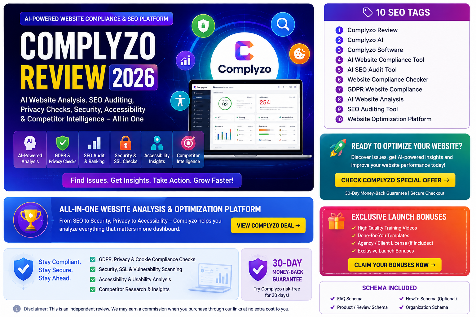 Complyzo Review AI-powered website compliance and SEO platform